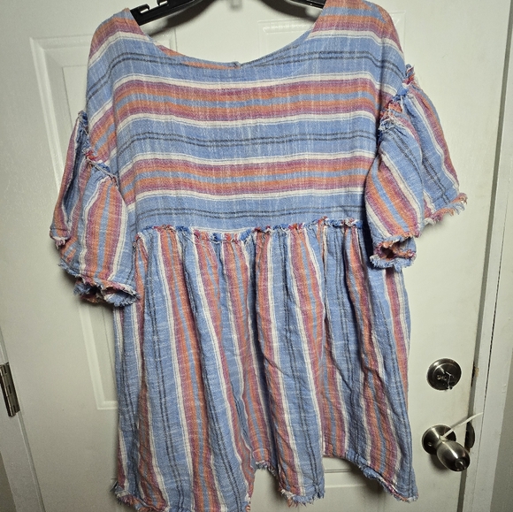 Free People Striped Babydoll Dress - Picture 2 of 4